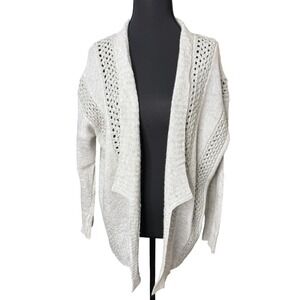 Sundance Women Oversized Open Knit Cardigan Sz S Neutral Layering Boho Lagenlook